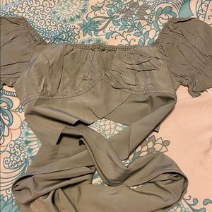 Shein green crop top